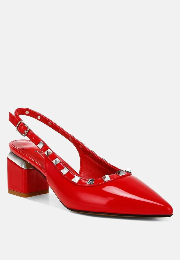 Hiral Stud Embellished Slingback Sandals - Image 6