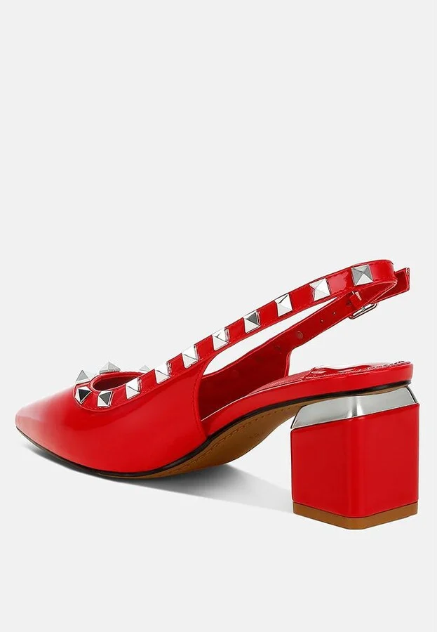 Hiral Stud Embellished Slingback Sandals - Image 7