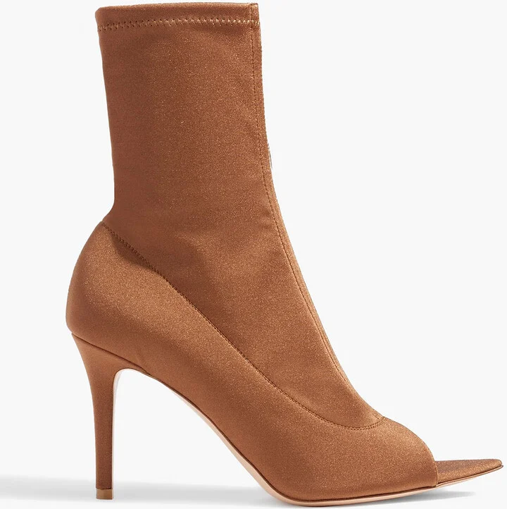 Hiroko 85 metallic stretch-knit sock boots