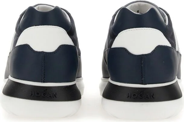 Hogan 3 Blue Leather Blend Sneakers - Image 3
