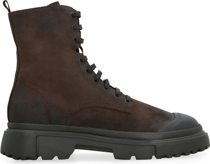 Hogan Anfibio Lace-Up Ankle Boots