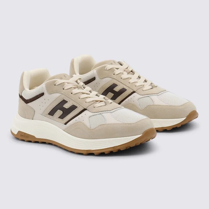 Hogan Beige And Brown Sneakers - Image 2