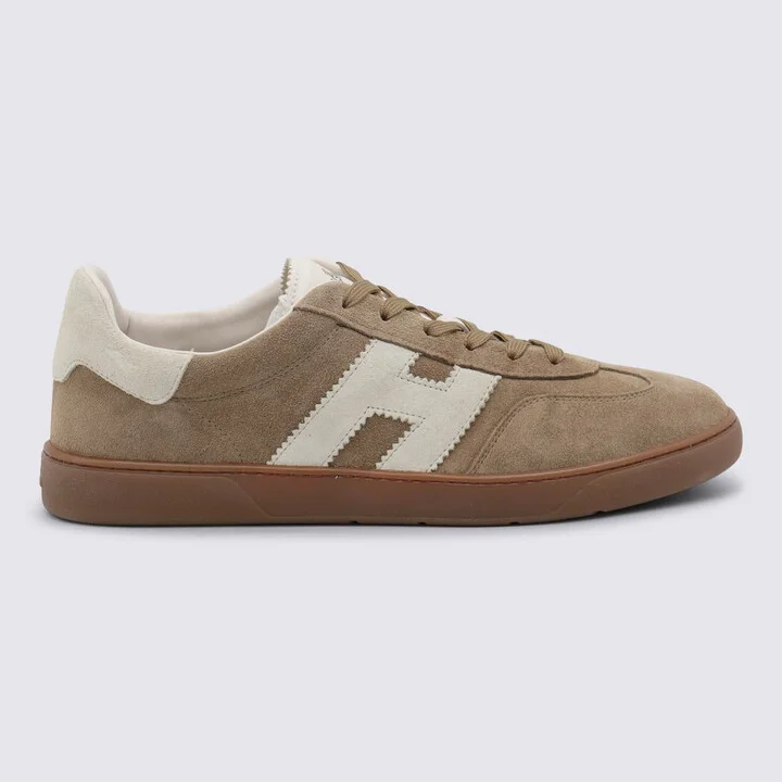 Hogan Beige And White Sneakers