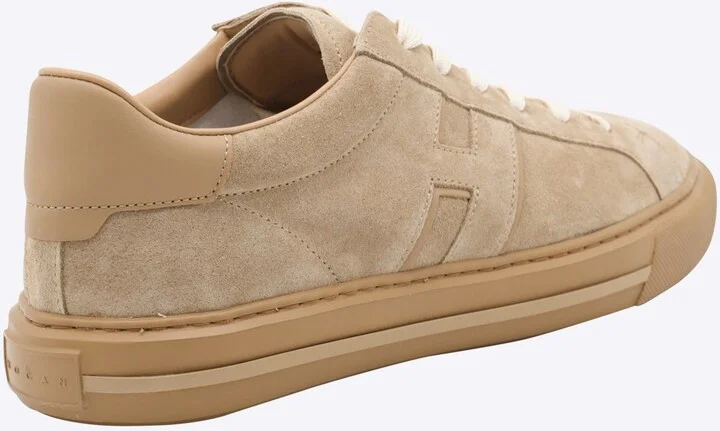 Hogan Beige Leather Sneakers - Image 3
