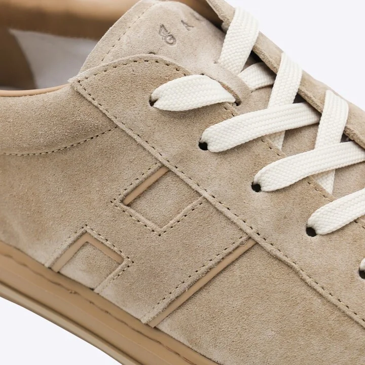 Hogan Beige Leather Sneakers - Image 4