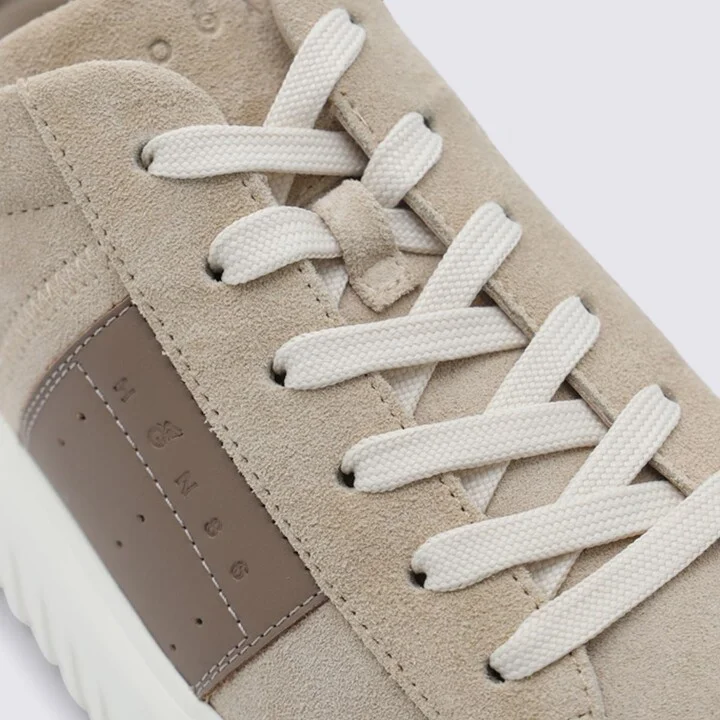 Hogan Beige Leather Sneakers - Image 4