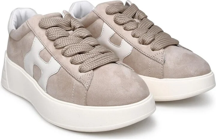 Hogan Beige Rebel Suede Sneakers - Image 2