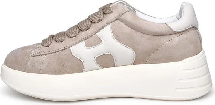 Hogan Beige Rebel Suede Sneakers - Image 3