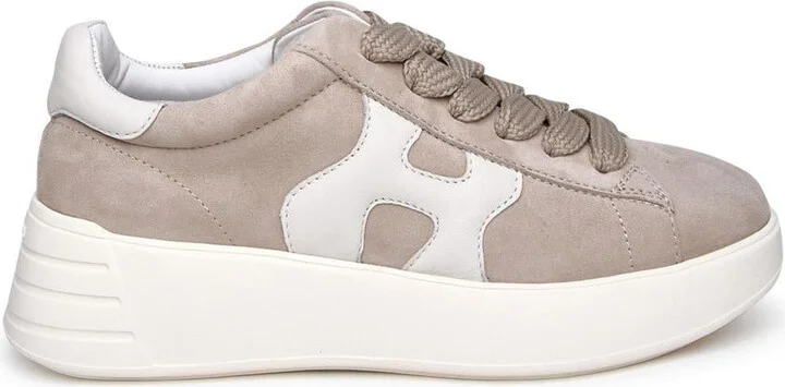 Hogan Beige Rebel Suede Sneakers