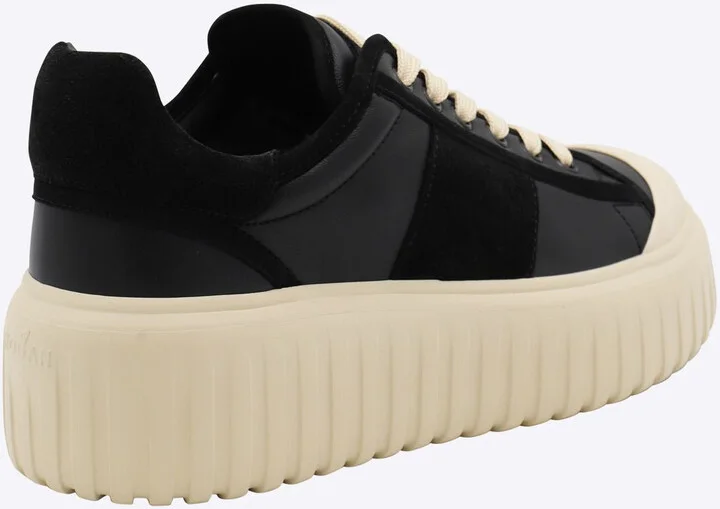 Hogan Black Leather H-Stripes Sneakers - Image 3