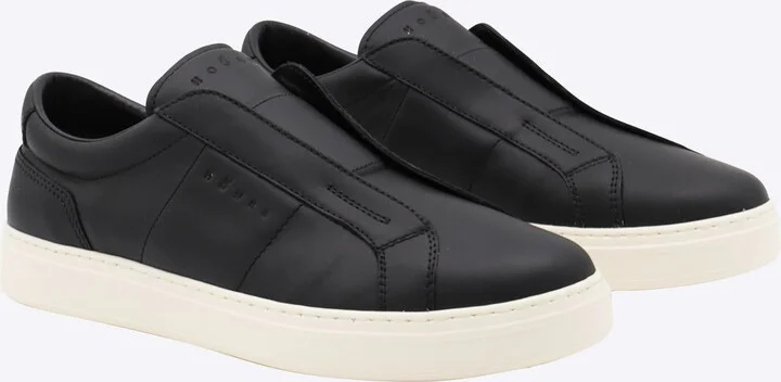 Hogan Black Leather Sneakers - Image 2