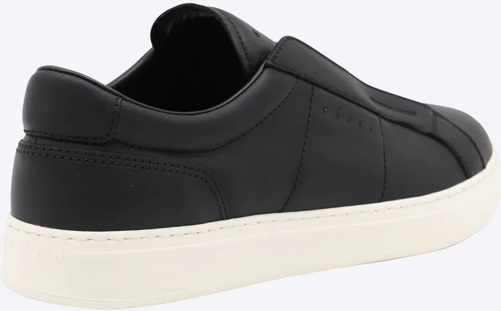 Hogan Black Leather Sneakers - Image 3