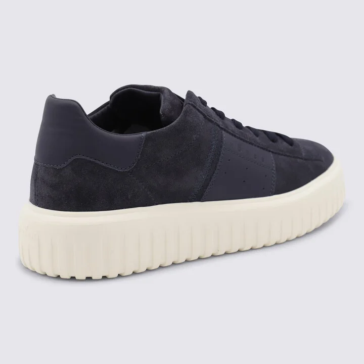 Hogan Blue Leather Sneakers - Image 3