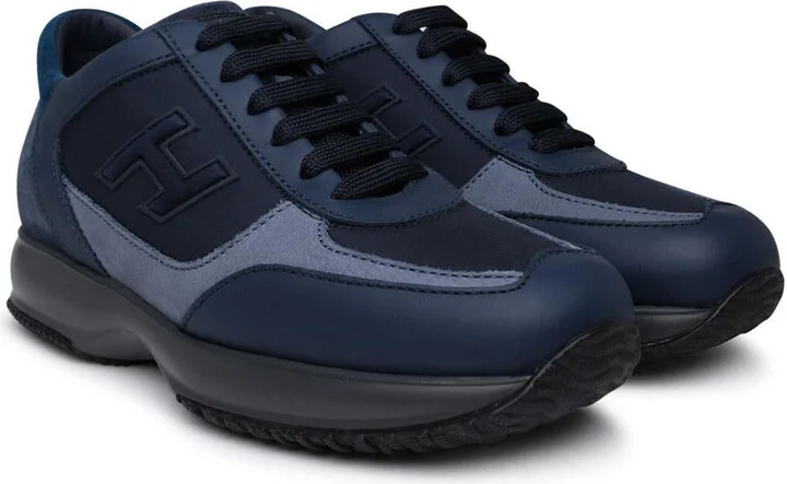 Hogan Blue Leather Sneakers - Image 2