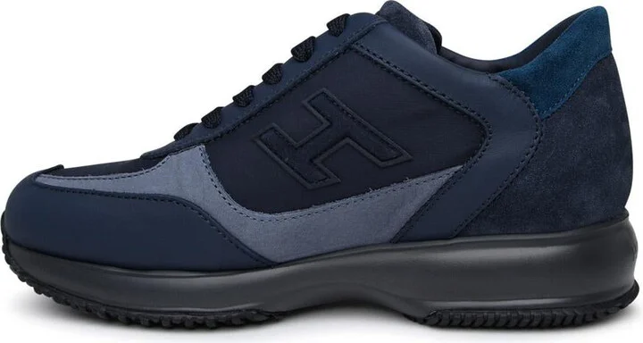Hogan Blue Leather Sneakers - Image 3
