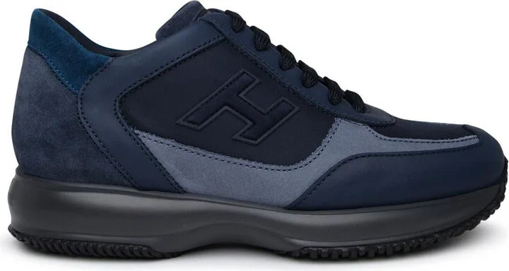 Hogan Blue Leather Sneakers