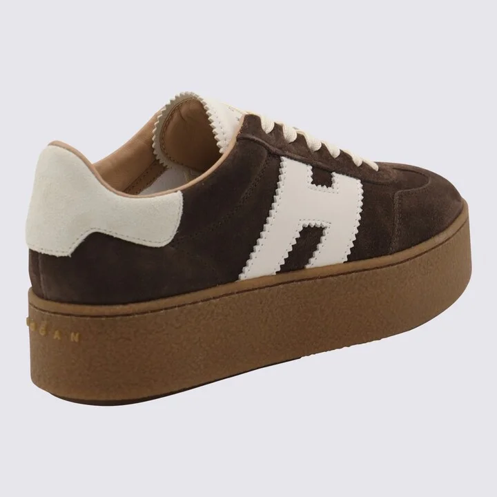 Hogan Brown Leather Sneakers - Image 3
