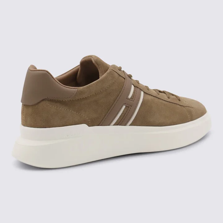 Hogan Brown Leather Sneakers - Image 3
