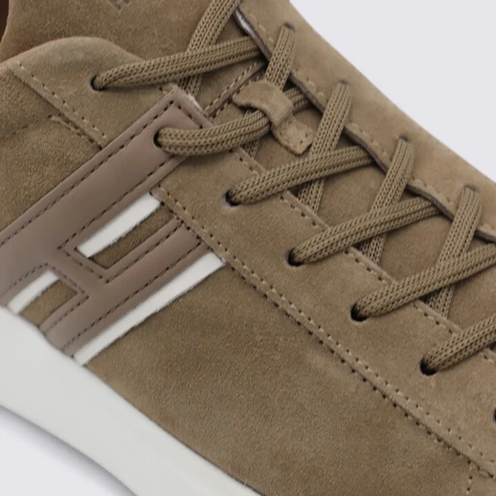 Hogan Brown Leather Sneakers - Image 4