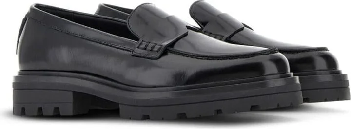 Hogan Brushed Finish Loafers Shoes - Image 4