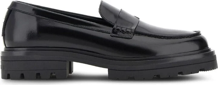Hogan Brushed Finish Loafers Shoes