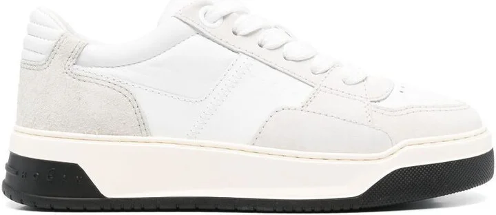 Hogan Chamallow Suede And Nappa Two-Tone Sneakers Shoes