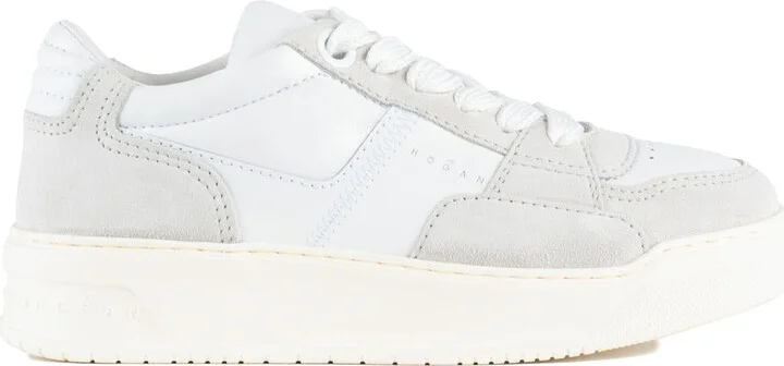 Hogan Chamallow Suede White Sneakers