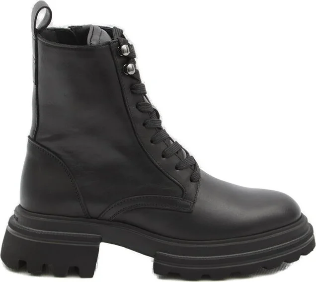Hogan Chunky-Sole Lace-Up Ankle Boots