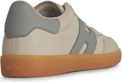 'Hogan Coll' Cream Leather Sneakers - Image 3