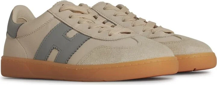 'hogan Coll' Cream Leather Sneakers - Image 2