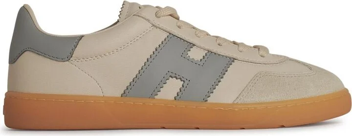 'hogan Coll' Cream Leather Sneakers