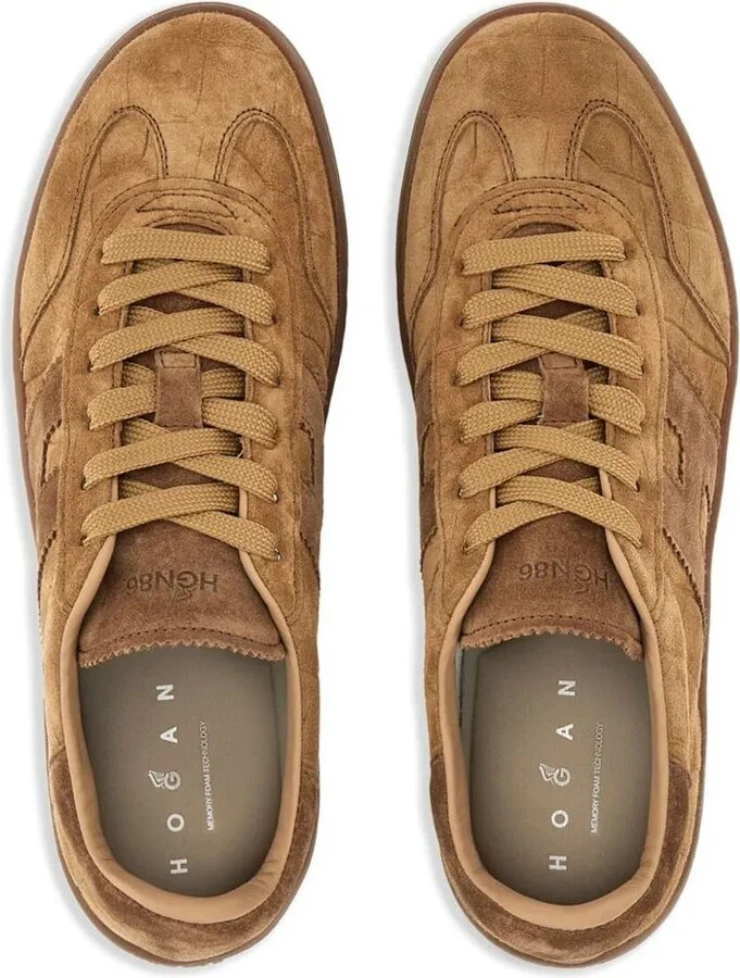 Hogan Cool Crocodile Effect Suede Sneakers Shoes - Image 6