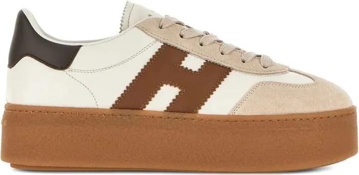 Hogan Cool Suede And Nappa Leather Lightweight Maxi Sole Sneakers Shoes