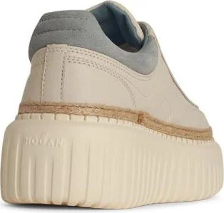 Hogan Cream Leather H Stripes H6' Sneakers - Image 3