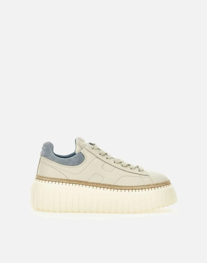 Hogan Cream Leather H Stripes H6' Sneakers - Image 2