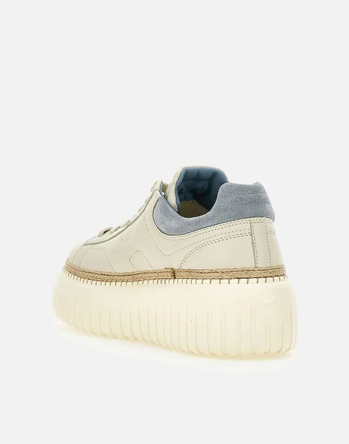 Hogan Cream Leather H Stripes H6' Sneakers - Image 6