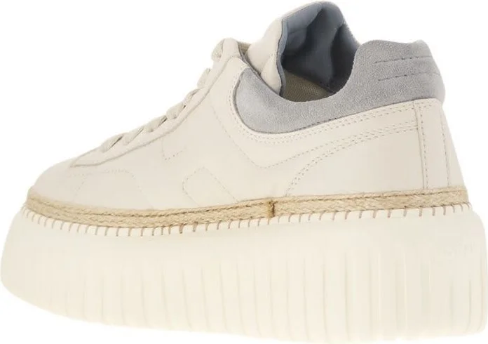 Hogan Cream Leather H Stripes H6' Sneakers - Image 8