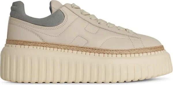 Hogan Cream Leather H Stripes H6' Sneakers
