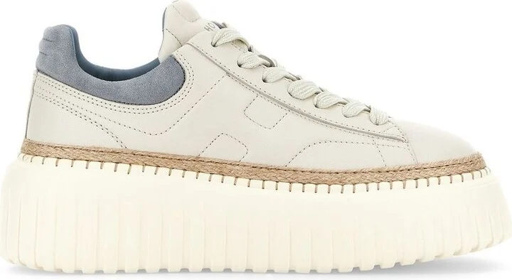 Hogan Cream Leather H Stripes H6' Sneakers