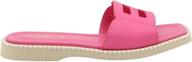 Hogan Cut-Out Slip-On Sandals