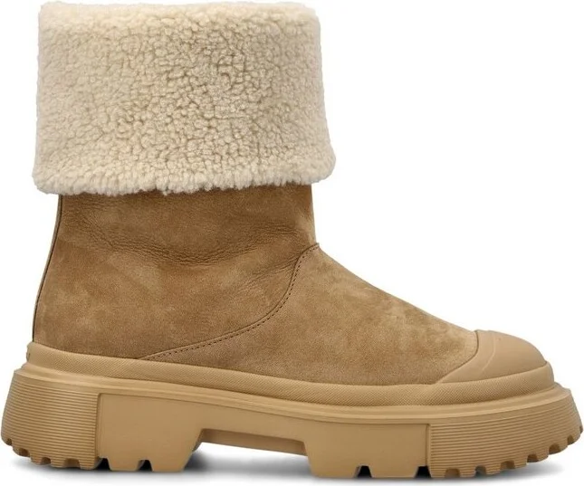 Hogan Faux-Fur Detailed Boots
