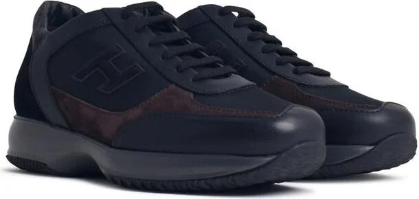 Hogan 'H Floc' Black Suede Sneakers - Image 2