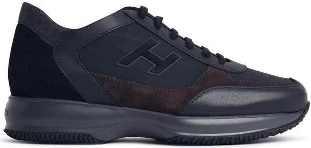 Hogan 'H Floc' Black Suede Sneakers