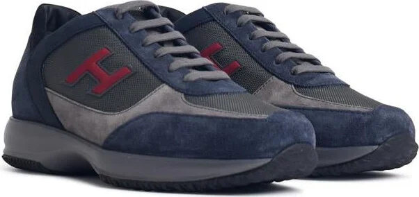 Hogan 'H Floc' Blue Suede Sneakers - Image 2