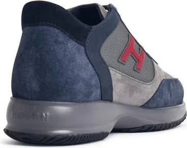 Hogan 'H Floc' Blue Suede Sneakers - Image 3