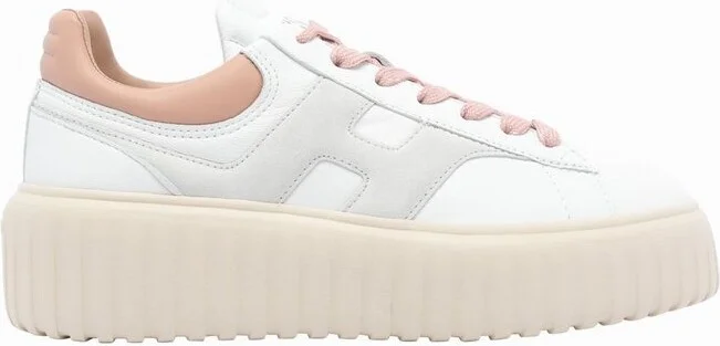 Hogan H-Striped Round Toe Sneakers