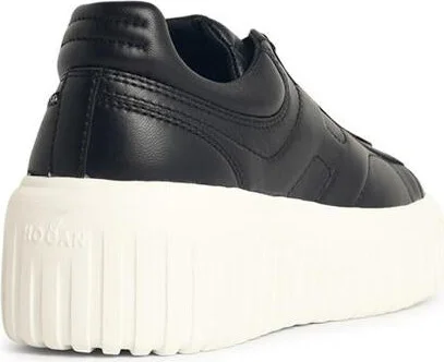 Hogan 'H-Stripes' Black Leather Sneakers - Image 3