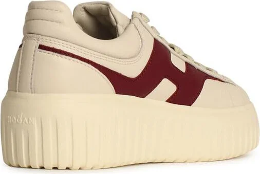 Hogan 'H Stripes' Ivory Leather Sneakers - Image 3