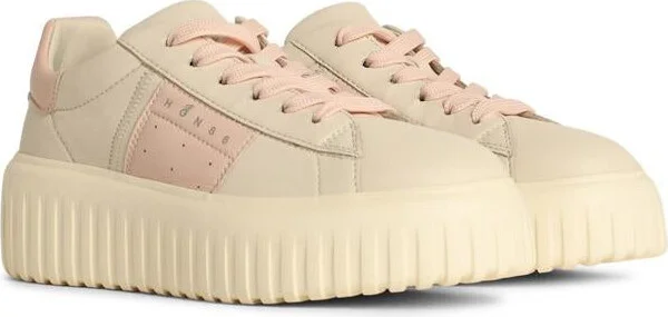 Hogan 'H Stripes' Ivory Leather Sneakers - Image 2