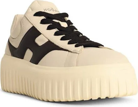 Hogan 'H-Stripes' Ivory Leather Sneakers - Image 2